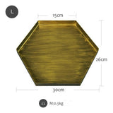 Vintage Gold Hexagon Storage Tray