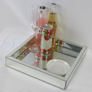 Square Glass Wine Tray