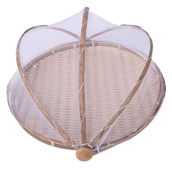 Handmade Bamboo Woven Bug Proof Wicker Basket