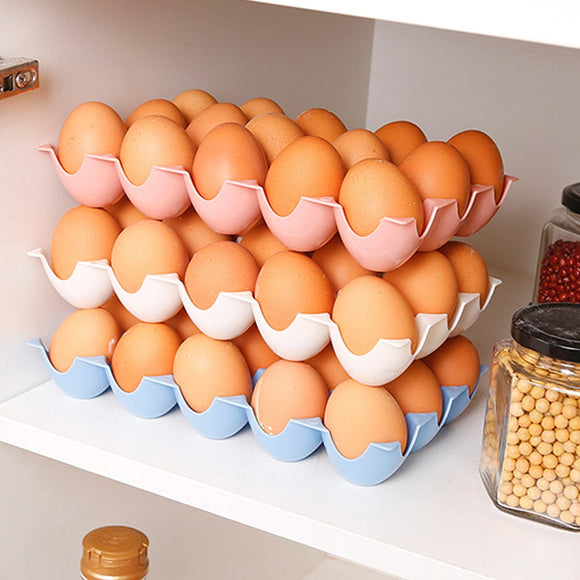15-Grid Plastic Egg Storage Box